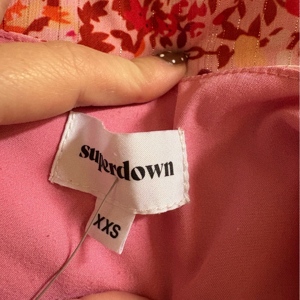 NWOT Superdown Floral Mini Dress with Slit - Picture 2 of 9